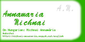 annamaria michnai business card