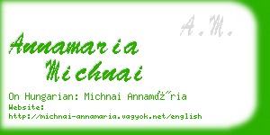 annamaria michnai business card